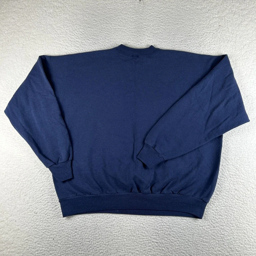 Vintage Nike Sweatshirt Mens 2XL Fleece Pullover Crewneck Swoosh Logo Distressed